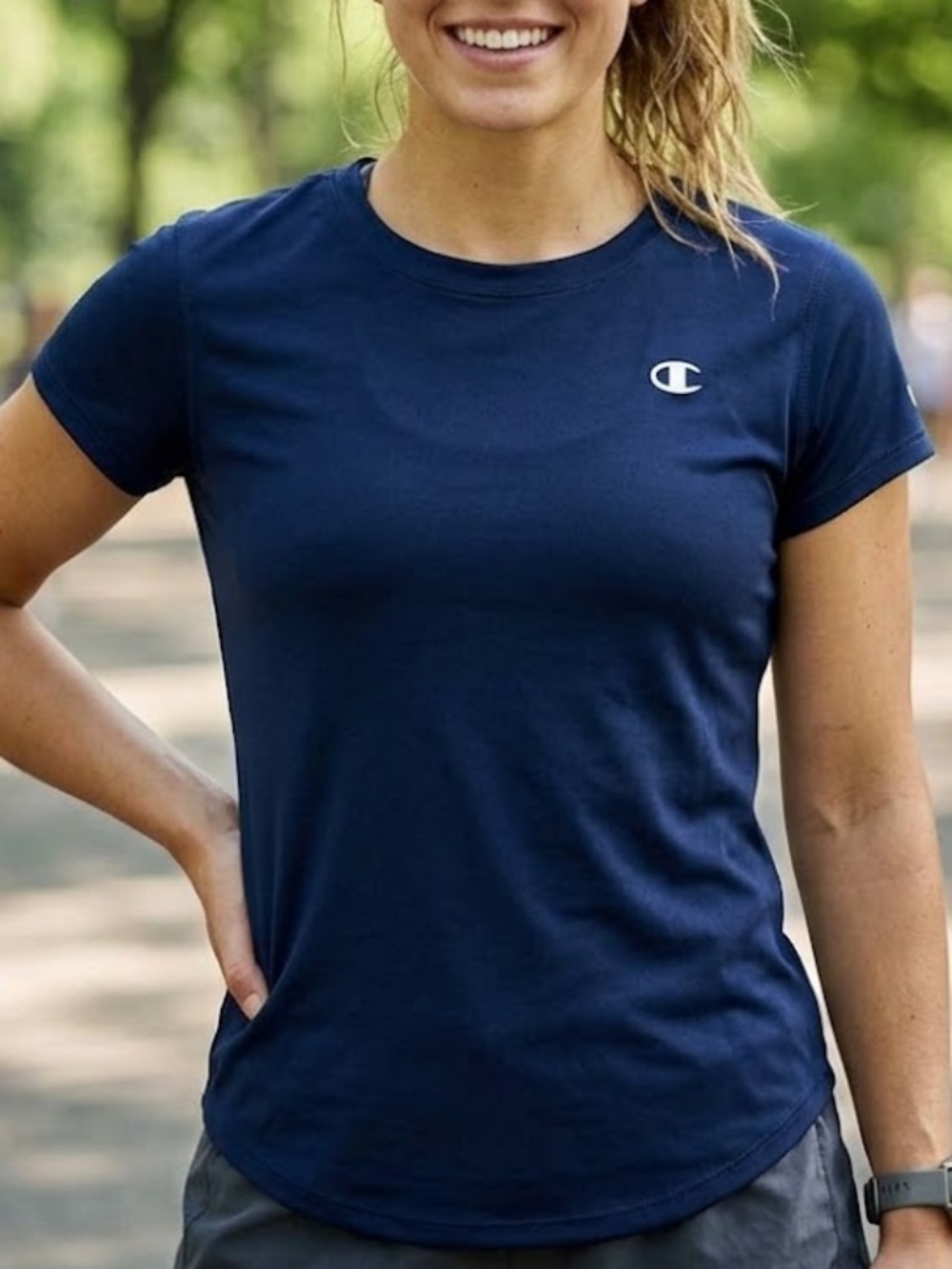 Champion Women’s Dri Fit Navy Top size 1X
